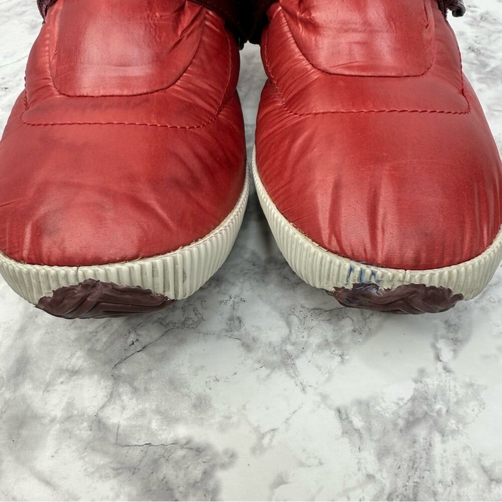 SOREL Out N About Waterproof  Red Dahlia Spring Puffy Tennis Shoe Womens 8 - Picture 8 of 16